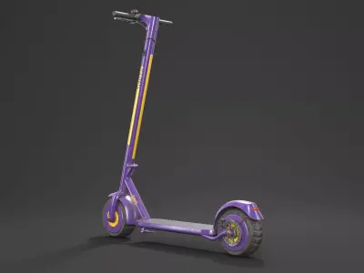 Sharing Rental Electric Scooter Low Poly PBR Low-poly 3D model