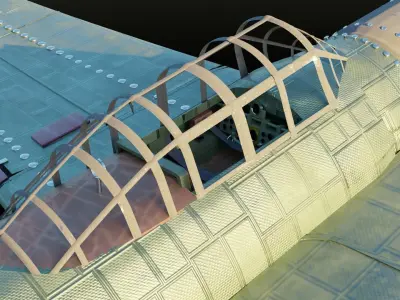 Aircraft Mitsubishi A6 Low-poly 3D model