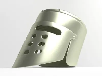 Medieval Helmet - Enclosed 3D model