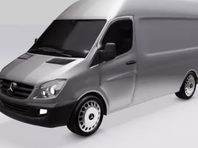 Mercedes Benz Sprinter Low-poly 3D model