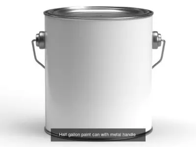 Paint cans with metal handle  3D Model Pack