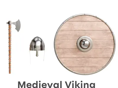 Medieval Viking Weapon and Armor Pack 3D model