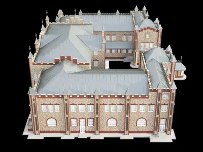 Queen Anne style building 3D model