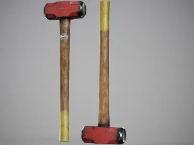 Old SledgeHammer  Low-poly 3D model
