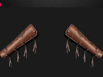 Woman Arm Guard Armor-MD file-OBJ-FBX-4K PBR Textures  3D model