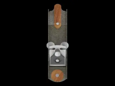 Planer wooden stick with dog Free 3D model