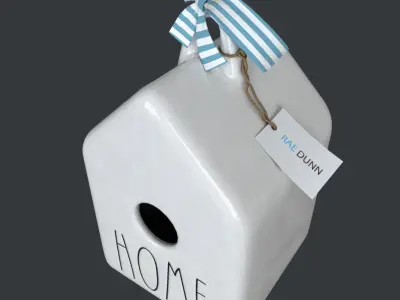 Rae Dunn Bird House Low-poly 3D model