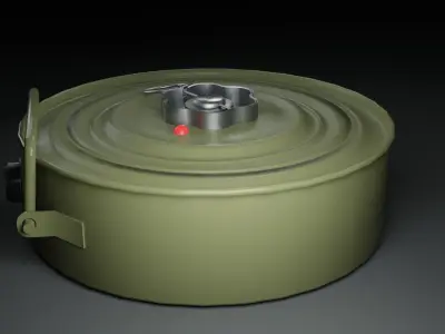Anti-Tank Landmines TM-46  Blast Mines Low Poly 3D Model Low-poly 3D model