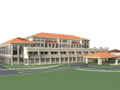 Hotel Building 3D model 53