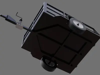 Utility Trailer 1A Low-poly 3D model