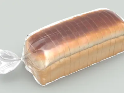 Sliced Bread (In Bag) 3D model