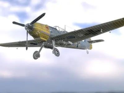 BF-109 E propeller plane 3D model