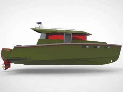 combatan boat 3D model