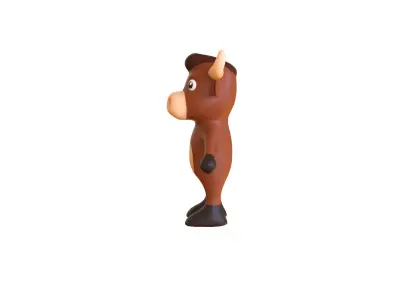 High-Quality 3D Cute Bull for Games 3D Low-poly 3D model