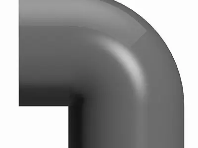 PVC Elbows 90 Degrees - Socket Ends Free 3D model