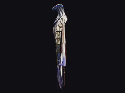 Sword Light Anubis Shield Armor Dark Edged Cutting Magic Low-poly 3D model