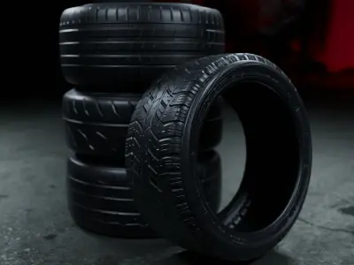 Tire Model Pack V3 Free low-poly 3D model