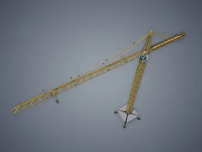 Tower Crane Low-poly 3D model shop
