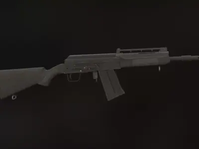 Saiga 20k  Low-poly 3D model