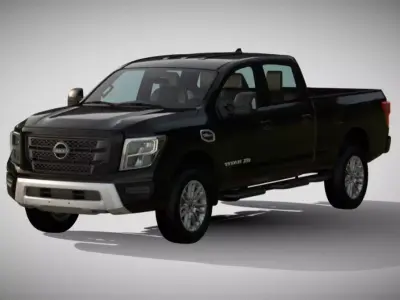 2024 Titan XD Pickup Truck 3D Model  High Detail  PBR 3D model