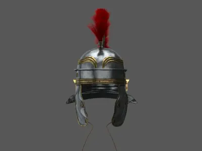 Roman helmet Galea  Low-poly 3D model