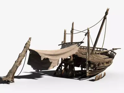 Shipwreck camp 3D model 3D model