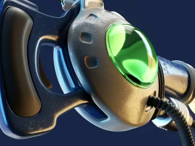 Creative Cartoon Toy Game Prop Gun 3D model