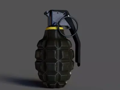Grenade Low-poly 3D model 4