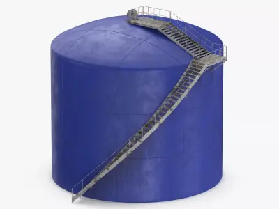 Industrial Site Silo 02 3D model