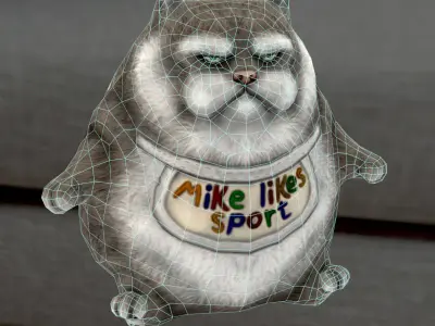 Mike cat Low-poly 3D model
