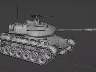 M47 Patton Low-poly 3D model