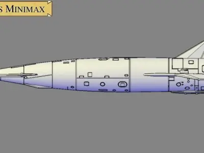 Avro Blue Steel Vulcan variant for single display 3D print model