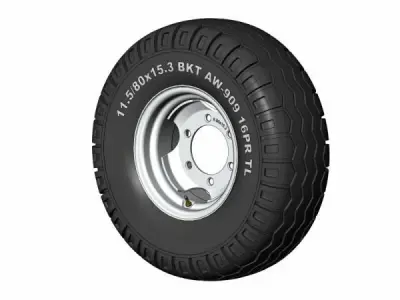 Tire 115x80x153  wheel 900x153 Free 3D model