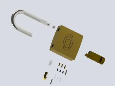 Padlock Free 3D model