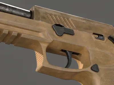 Sig Sauer M18 Pistol 3D Model - Game Ready Low-poly 3D model