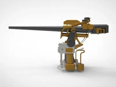Machine Naval gun 50 mm  3D model