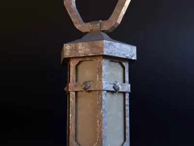 Old Age Iron Lantern 3D model