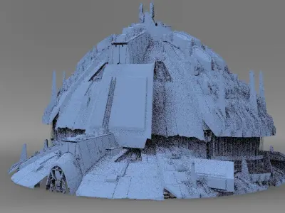 Jupiter Ancient tech temple 3D model