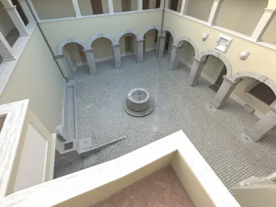 Castle interior Low-poly 3D model