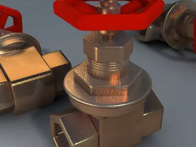 gate valve 3D model