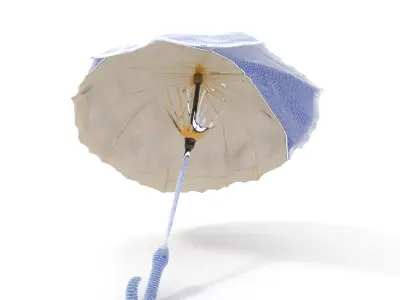 Elegant Lace Parasol Model Pack Low-poly 3D model
