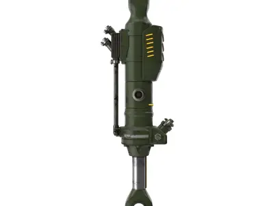 Sci-fi hydraulic plunger 3D model