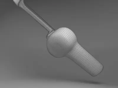 KOBYZ Kazakh Traditional Musical Instrument Low-poly 3D model