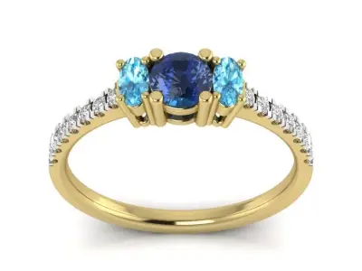 Women ring 3dm Render details 3D print model