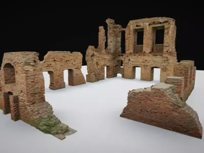 Ruins of the palace - package 3D model