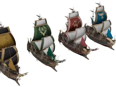 Ship Pack Low-poly 3D model purchase