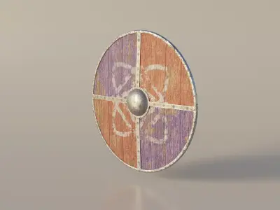 viking shield 3D model 2