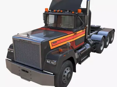 SuperLiner heavy hauler truck Low-poly 3D model