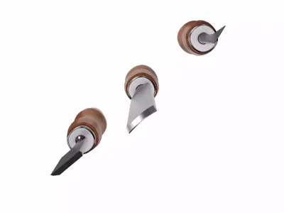 Bench Chisels set 3D model