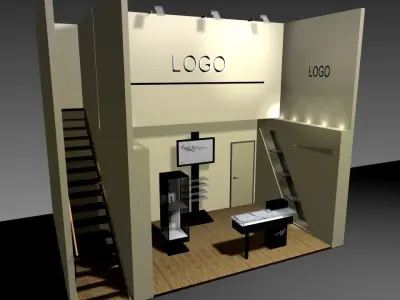 Industrial Expo Stand 3D model